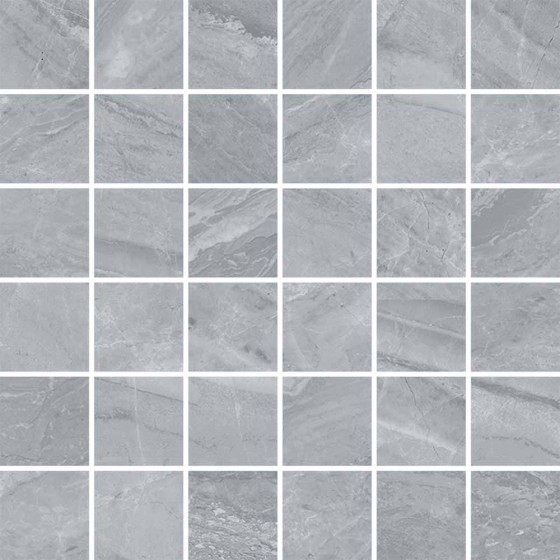 Marbellous Orobico Silver Square Mosaic Porcelain Floor and Wall Tile 330x330mm