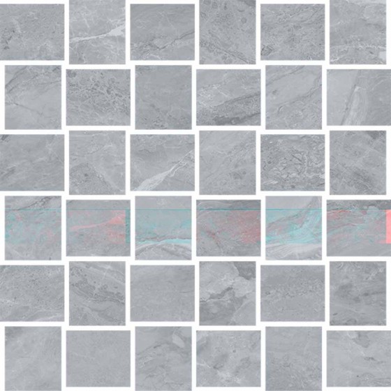 Marbellous Orobico Silver Irregular Mosaic Porcelain Floor and Wall Tile 300x300mm 