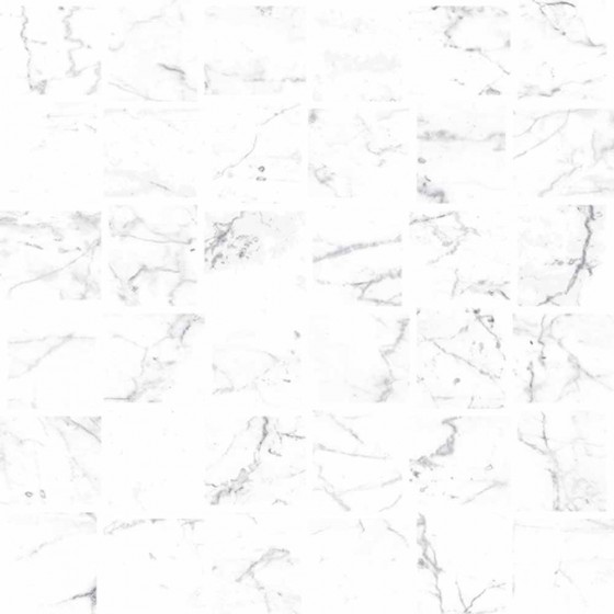 Marbellous Carrara Venatino Irregular Mosaic Porcelain Floor and Wall Tile 300x300mm