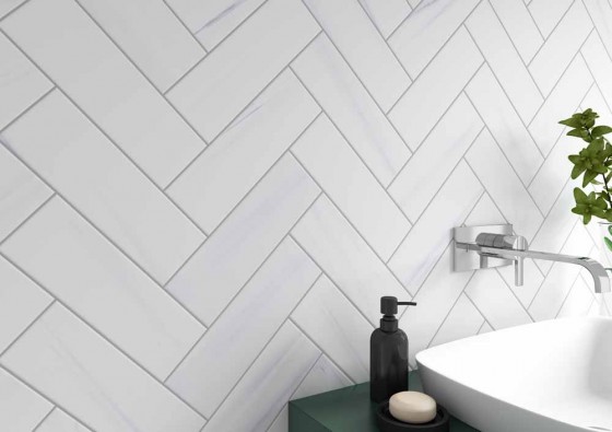 Marbellous Dolomite Bianco Porcelain Wall & Floor Tile 100x300mm