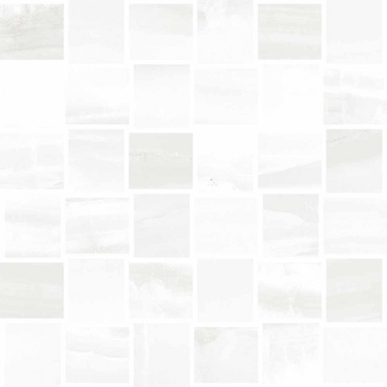 Marbellous Onice Bianco Irregular Mosaic Porcelain Floor and Wall Tile 300x300mm