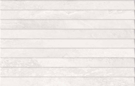 Future Stone White Overlap Decor Ceramic Wall Tile 270x420mm