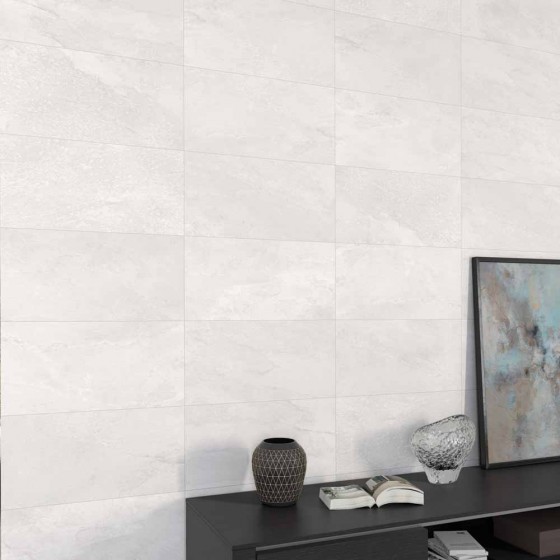 Future Stone White Ceramic Wall Tile 300x600mm