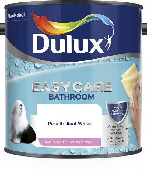 Dulux Paint Bathroom+/Easycare Bathroom Soft Sheen Pbw 2.5lt