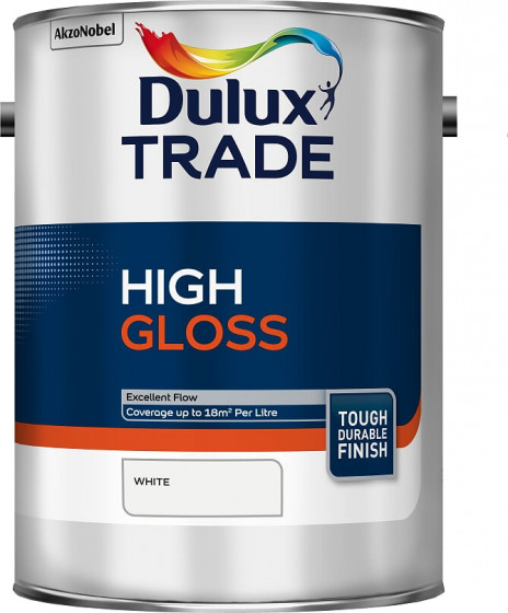 Dulux Trade Paint High Gloss 00e55 White 5lt