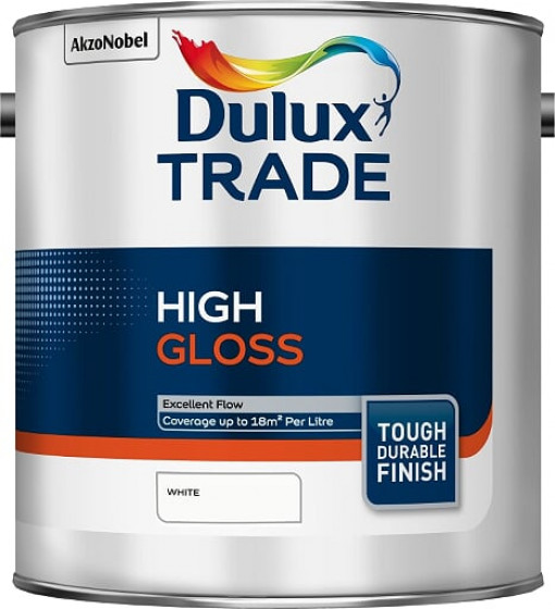 Dulux Trade Paint High Gloss White 2.5lt