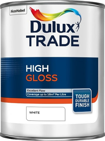 Dulux Trade Paint High Gloss White 1lt