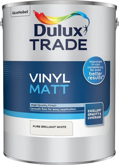 Dulux Trade Paint Vinyl Matt Pbw 5ltr