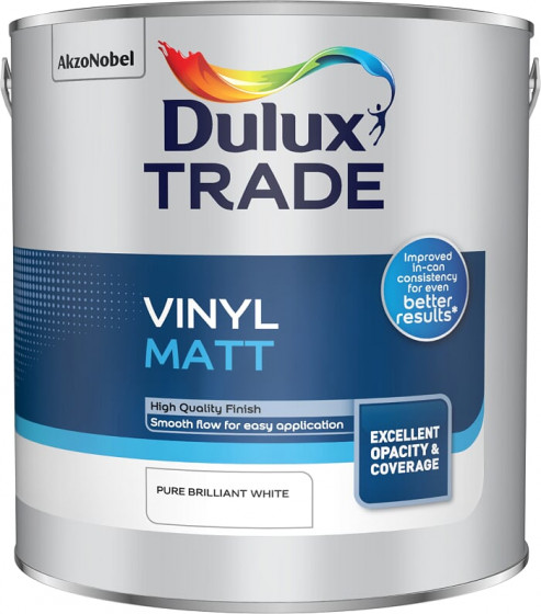 Dulux Trade Paint Vinyl Matt Pbw 2.5lt