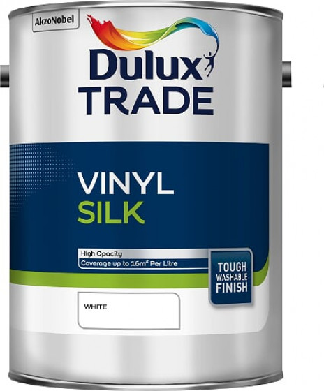 Dulux Trade Paint Vinyl Silk White 5lt