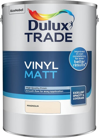 Dulux Trade Paint Vinyl Matt Magnolia 5lt