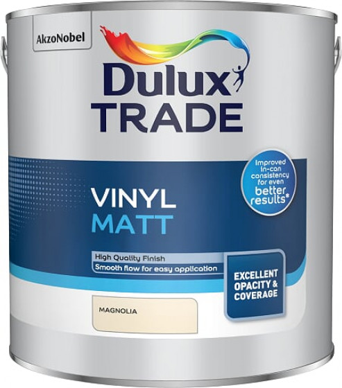 Dulux Trade Paint Vinyl Matt Magnolia 2.5lt