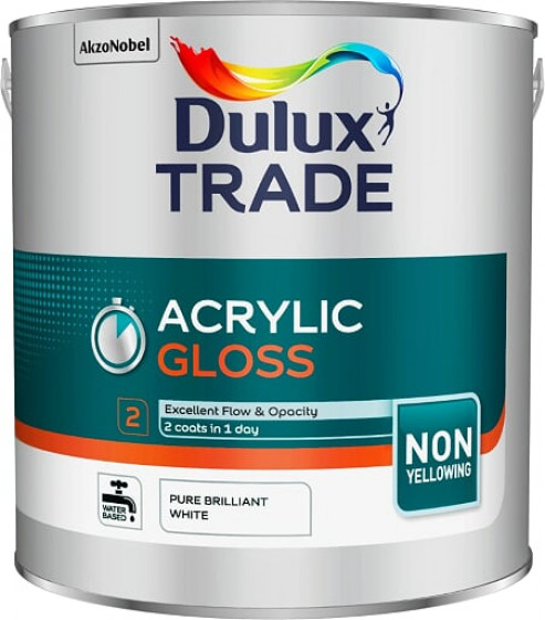 Dulux Trade Paint Quick Dry Gloss Pbw 2.5lt