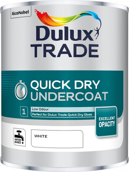 Dulux Trade Paint Quick Dry Undercoat White 1lt