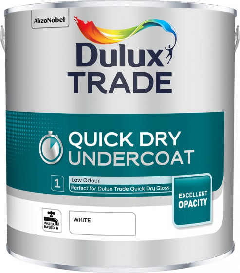 Dulux Trade Paint Quick Dry Undercoat White 2.5lt