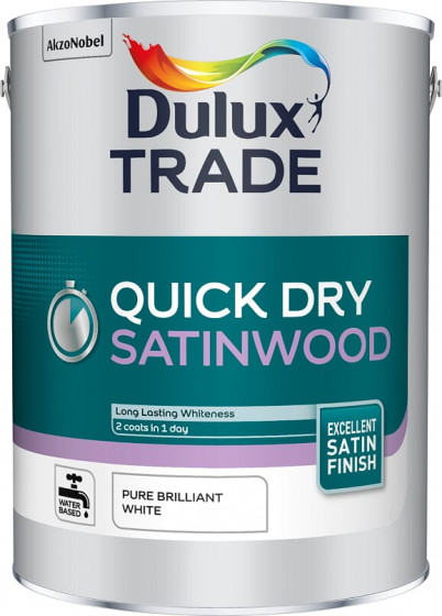 Dulux Trade Paint Quick Dry Satinwood Pbw 5lt