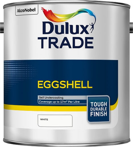 Dulux Trade Paint Eggshell White 2.5lt