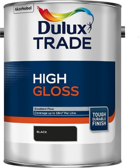 Dulux Trade Paint High Gloss Black 5l