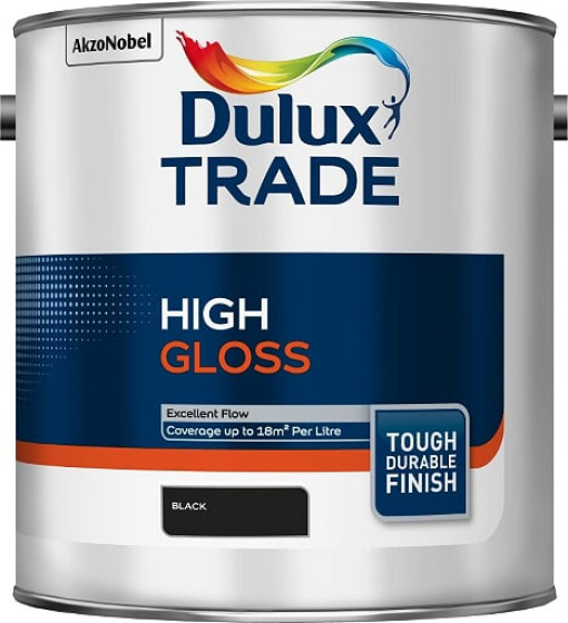 Dulux Trade Paint High Gloss Black 2.5lt
