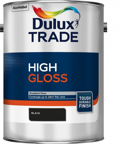 Dulux Trade Paint High Gloss Black 1lt