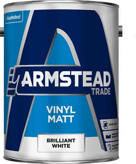 Armstead Trade Paint Vinyl Matt Brilliant White 5lt