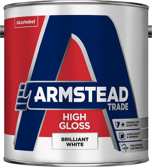 Armstead Trade Paint High Gloss Brilliant White 2.5lt
