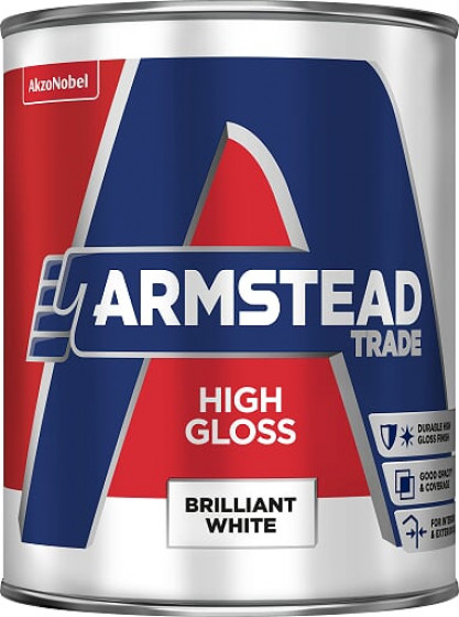 Armstead Trade Paint High Gloss Brilliant White 1lt