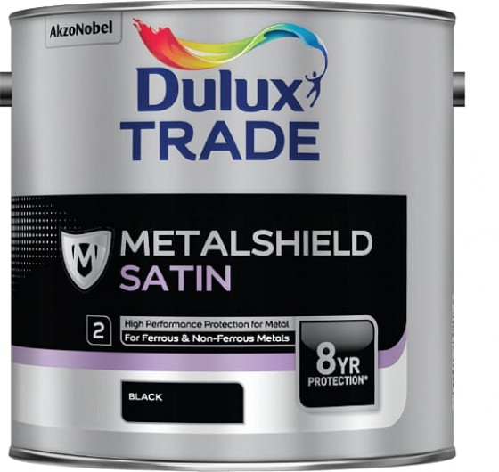 Dulux Trade Paint Metalshield Satin Black 2.5l