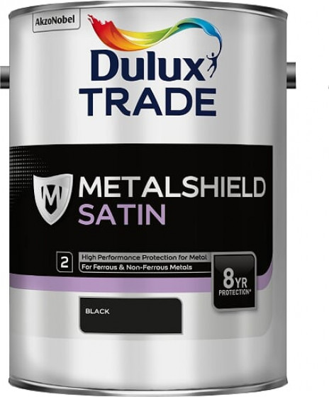 Dulux Trade Paint Metalshield Satin Black 5l