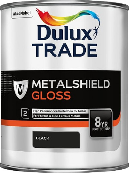 Dulux Trade Paint Metalshield Gloss Black 1l