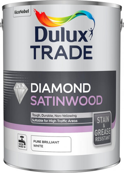 Dulux Trade Paint Diamond Satinwood Pbw 5l