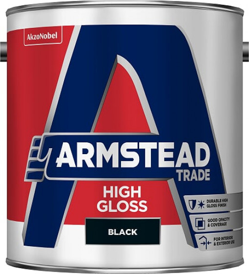 Armstead Trade Paint High Gloss Black 2.5lt