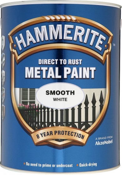 Hammerite Metal Paint Smooth White 5lt