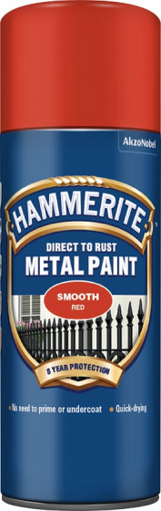 Hammerite Metal Paint Smooth Red 400ml Aerosol (6)