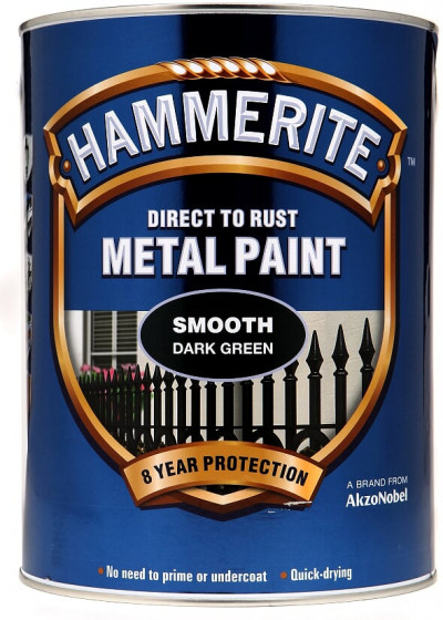 Hammerite Metal Paint Smooth Dark Green 5lt