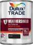 Dulux Trade Paint Weathershield Paint Gloss Black 1lt