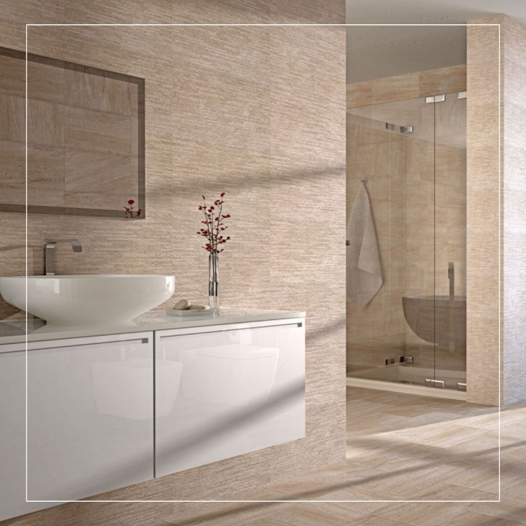 Neutral tones bathroom tiles trend