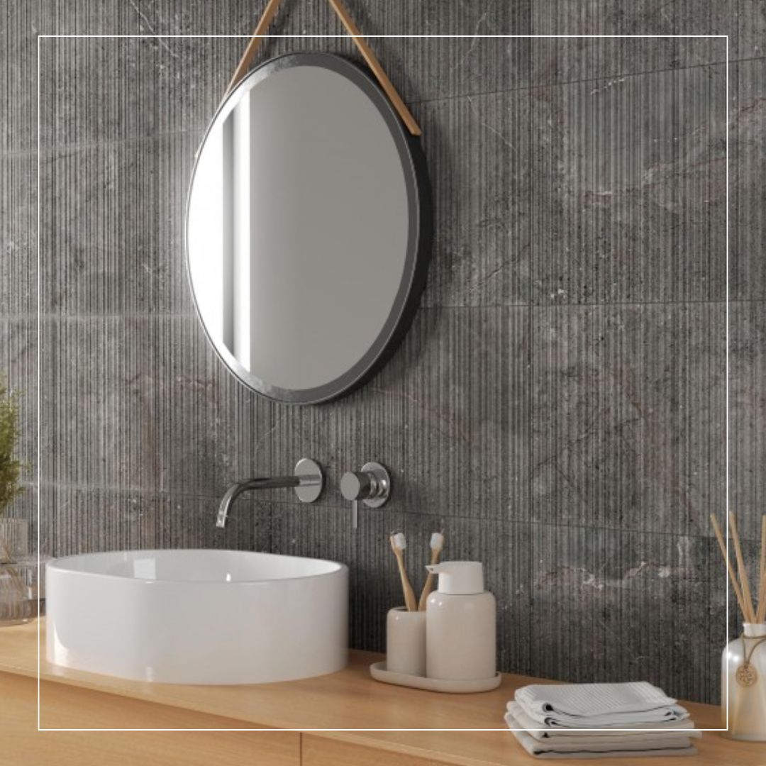 textures dark bathroom wall tiles trend