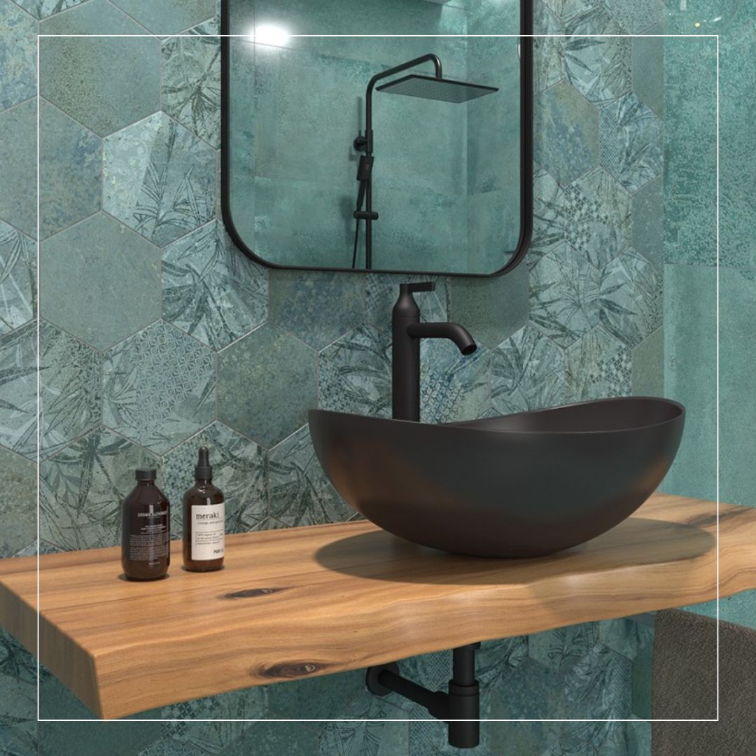 Pattern and tile Layout for small bathroom