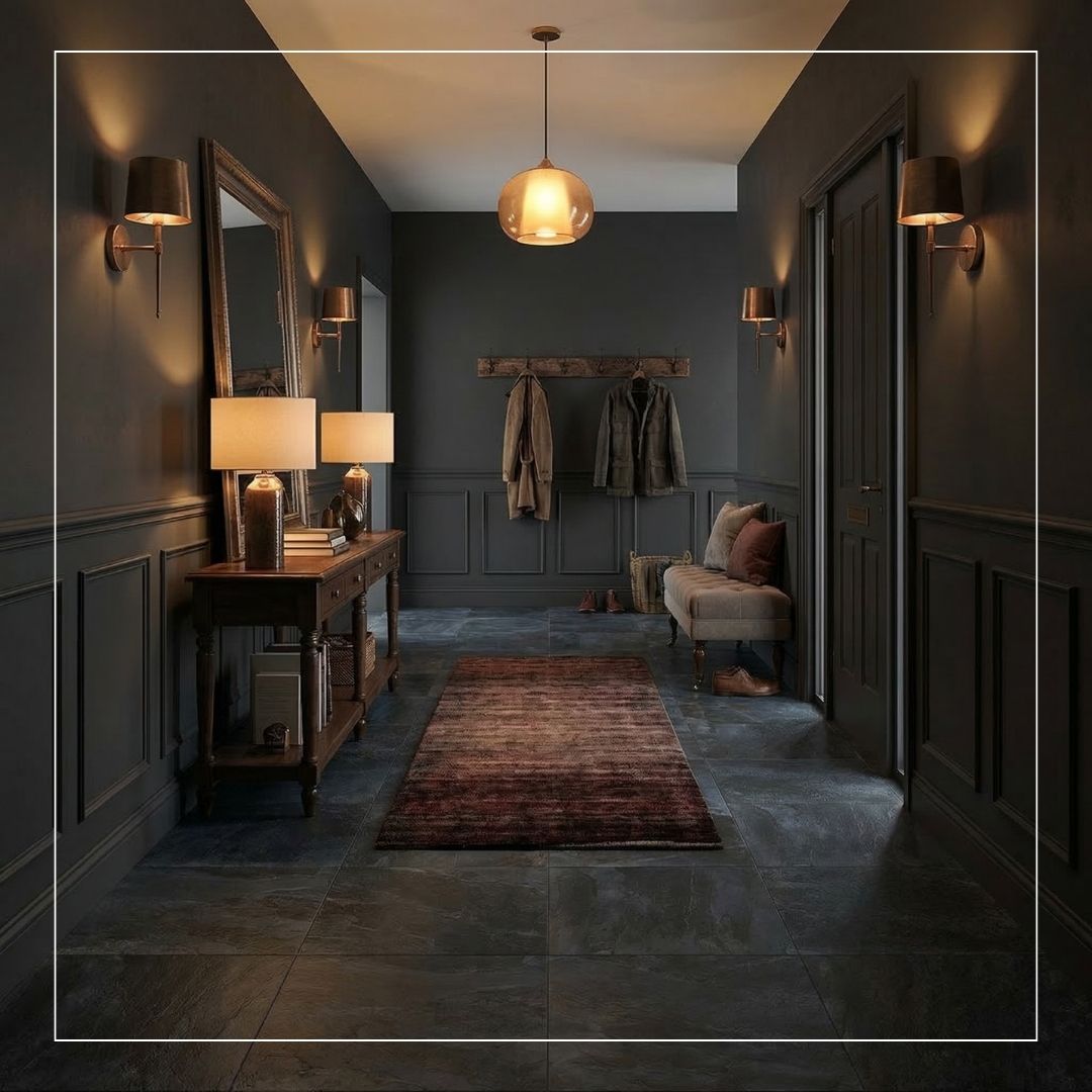 dark hallway flooring ideas