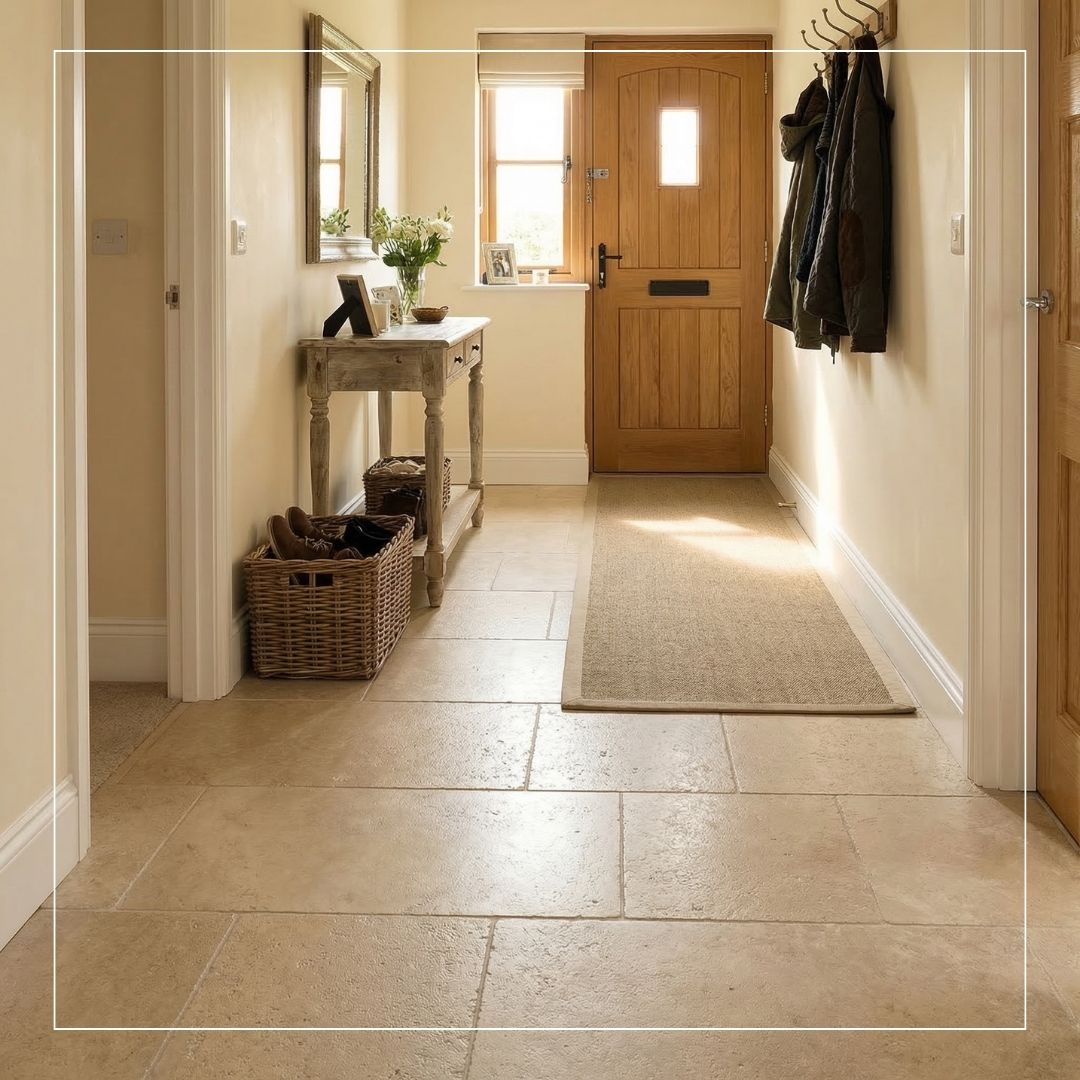 Hallway flooring ideas stone effect tiles