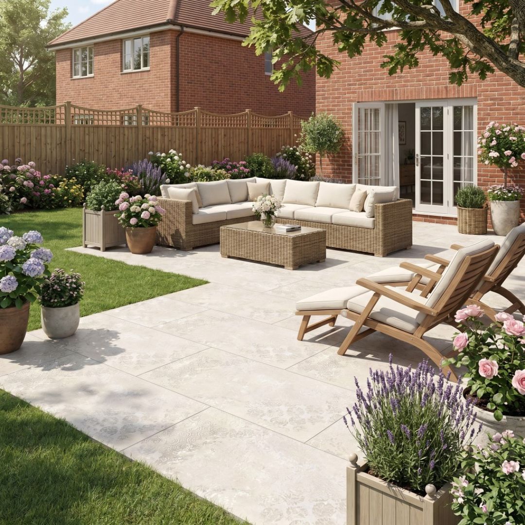 Outdoor pation and garden tiles trend 2026