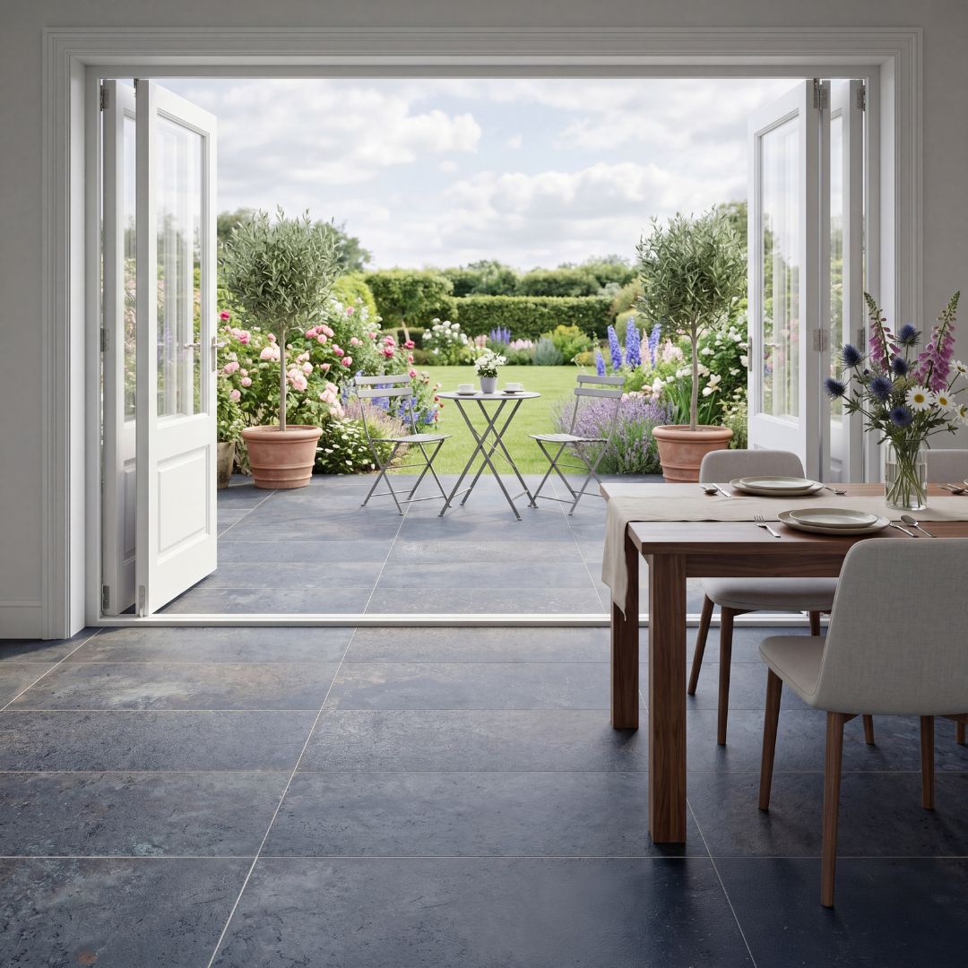 Outdoor tiles stone effect trend 2026