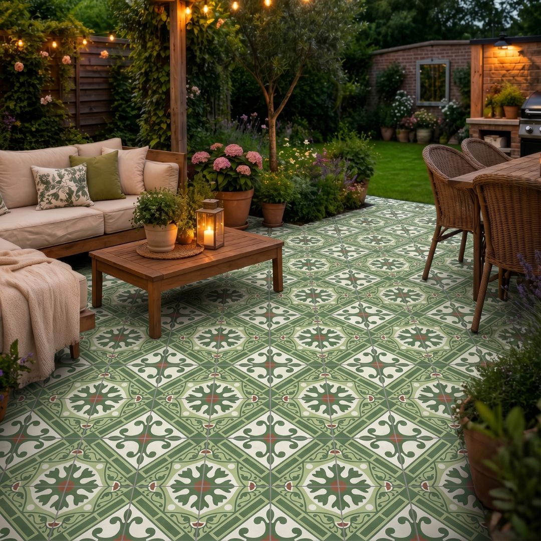 Outdoor Patterned Tiles trend