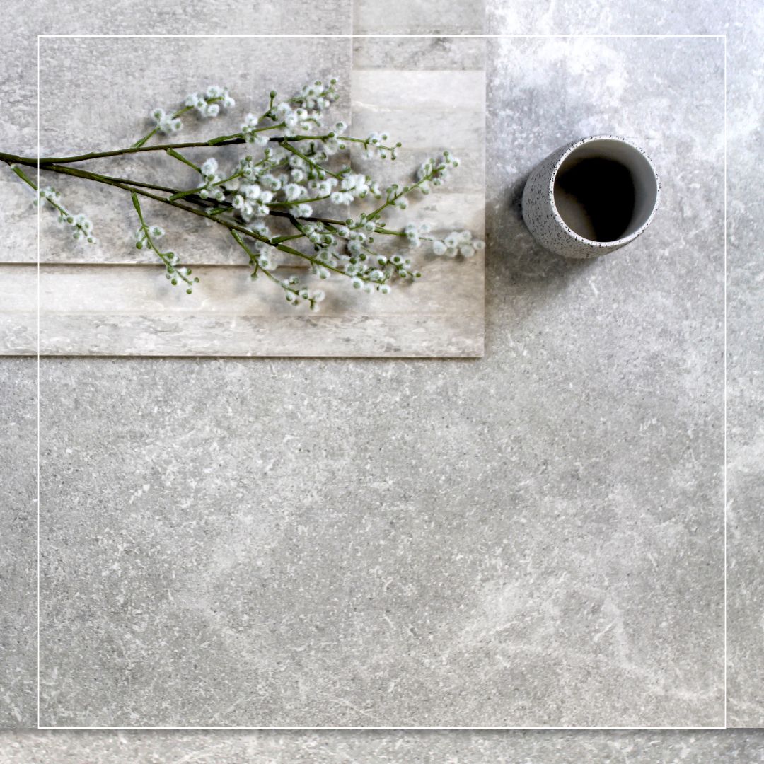 Stone effect floor tiles for kitchen