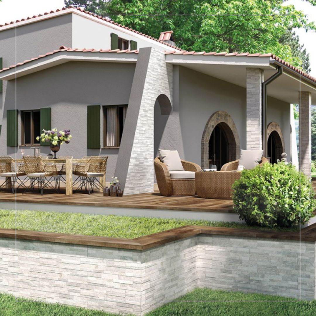 Porcelain tile for garden