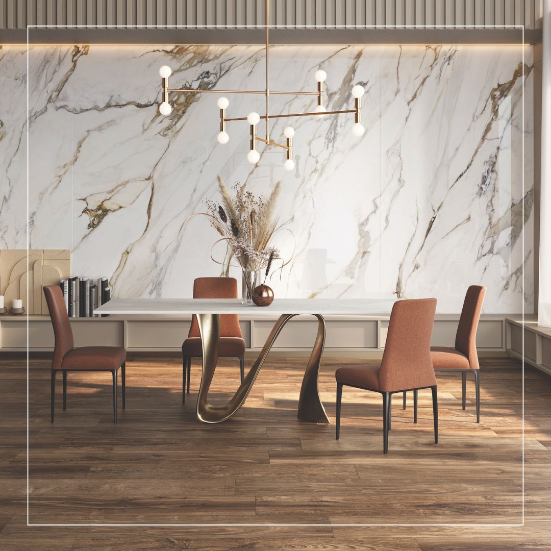 Wood effect kitchen floor tiles
